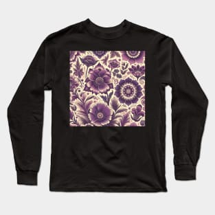 Purple Flowers Long Sleeve T-Shirt